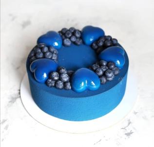 Торт "Синие сердца"