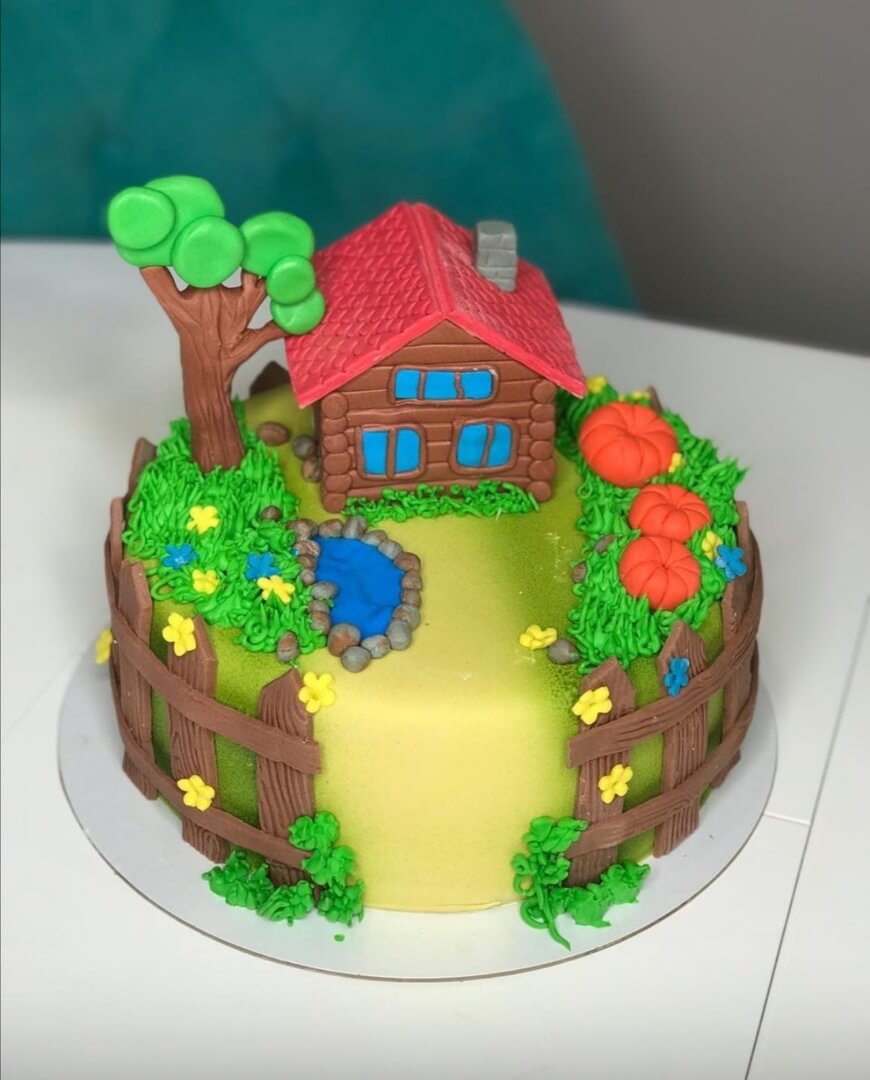 Торт "Домик в деревне"