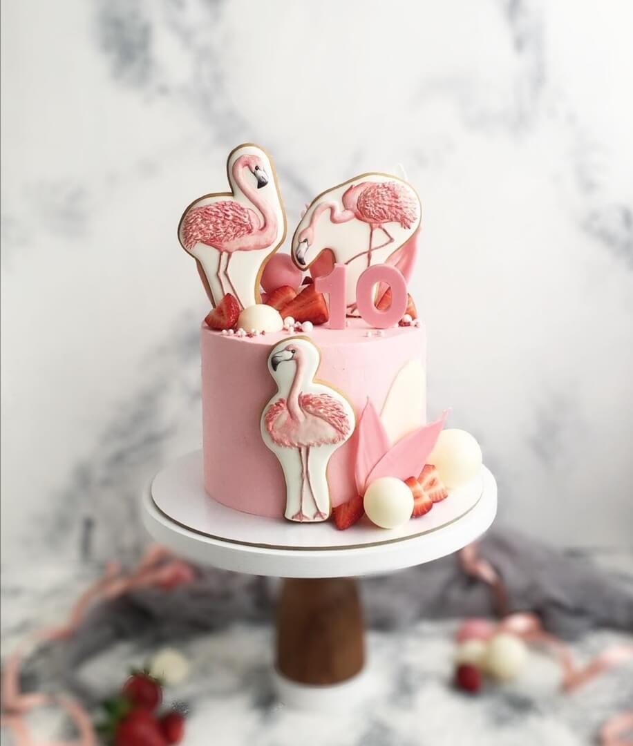 Торт "Три фламинго"