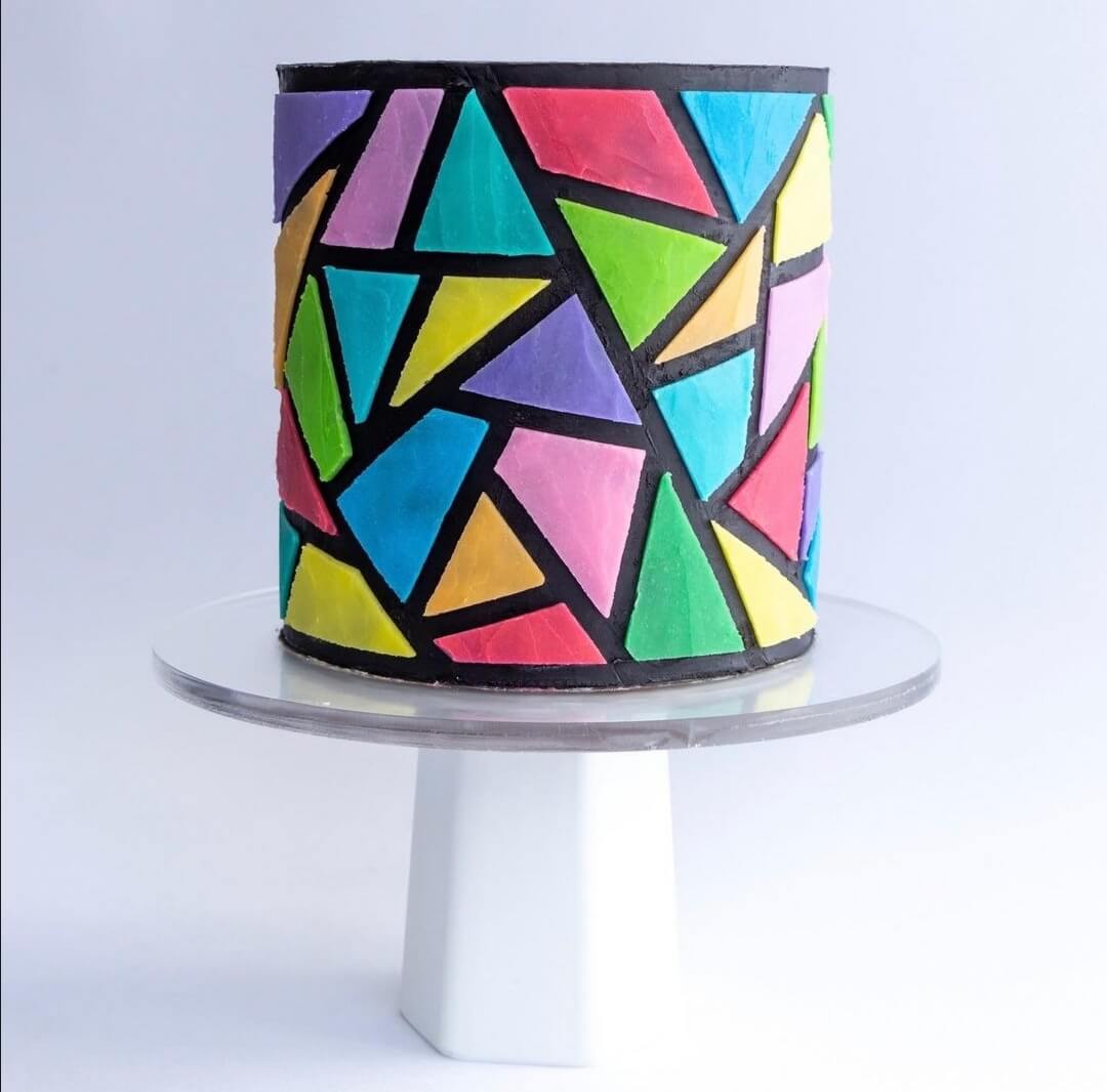 Торт "Разноцветная геометрия"
